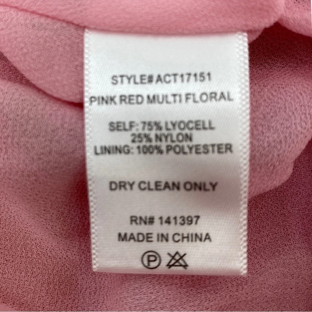 ASTR The Label Atlanta One Shoulder Ted Pink Orange Top Size Small
